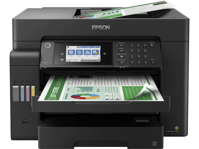 Epson EcoTank ET-16600, Farbe Tintenstrahl Drucker, A3, 32 Seiten pro Minute, Drucken, Scannen, Kopieren, Fax, Duplex und WLAN