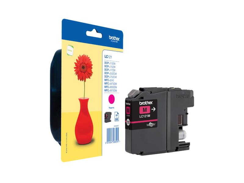 BROTHER Tintenpatrone magenta LC-121M DCP-J132 300 Seiten