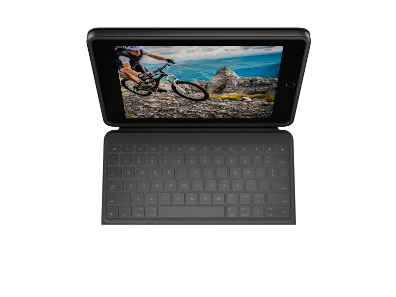 Logitech Tablet Tastatur Cover Rugged Folio iPad 10.2" (7. Gen.), Verbindungsmöglichkeiten: Smart Connector, Tastaturlayout: QWERTZ (CH), Kompatible Hersteller: Apple, Farbe: Schwarz, Bildschirmdiagonale: 10.2 ", Tablet Kompatibilität: iPad (7. Gen.), M