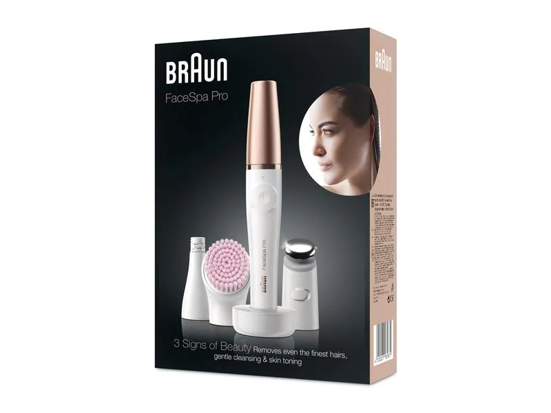 Braun Gesichtsepilierer FaceSpa Pro 912, Bronze/Weiss, Detailfarbe: Bronze, Weiss, Gerätetyp: Gesichtsreiniger, Gesichtsepilierer