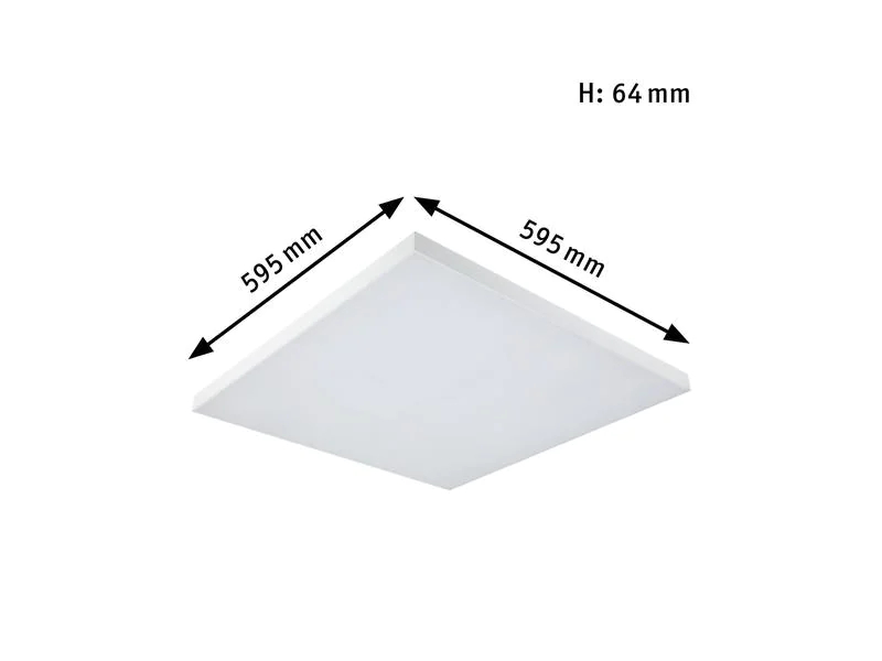 Paulmann Deckenleuchte LED Panel Velora Rainbow, 31 W, RGBW, Weiss, Leuchten Kategorie: Panel, Betriebsart: Netzbetrieb, Lampensockel: LED fest verbaut, Farbtemperatur Kelvin: 3000 bis 6500 K, Dimmbar: dimmbar, Farbwiedergabeindex CRI: 80