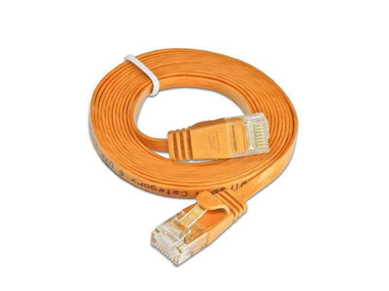 Wirewin Slimpatchkabel Cat 6, UTP, 0.25 m, Orange, Farbe: Orange, Form: Flach, Zusatzfunktionen: Mit Klinkenschutz, Längenaufdruck auf Stecker, Länge: 0.25 m, Anschlüsse LAN: RJ45 - RJ45, Produkttyp: Slimpatchkabel