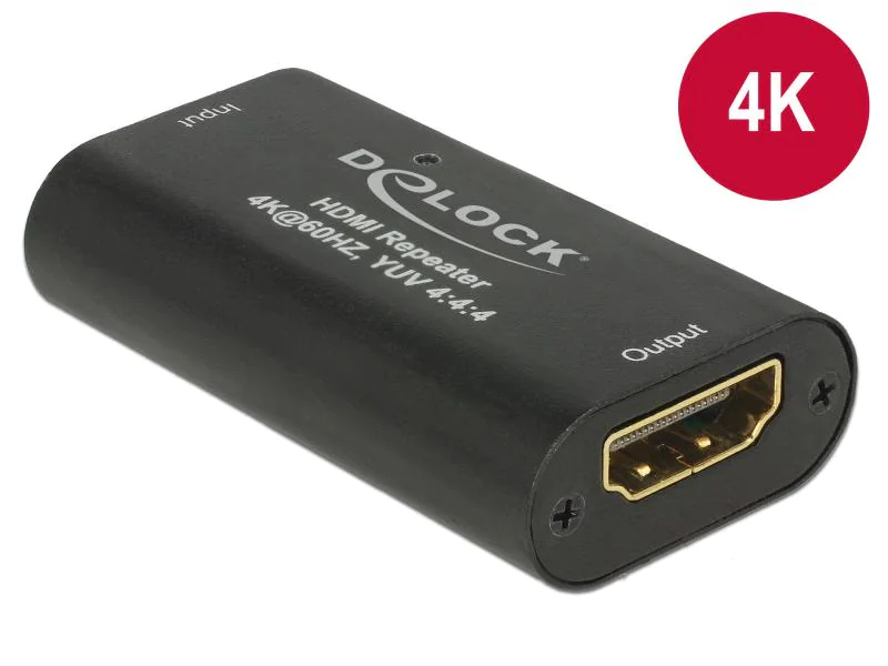 DeLock HDMI Repeater, Übertragungsart: HDMI, Anschluss Seite A: HDMI, Anschluss Seite B: HDMI