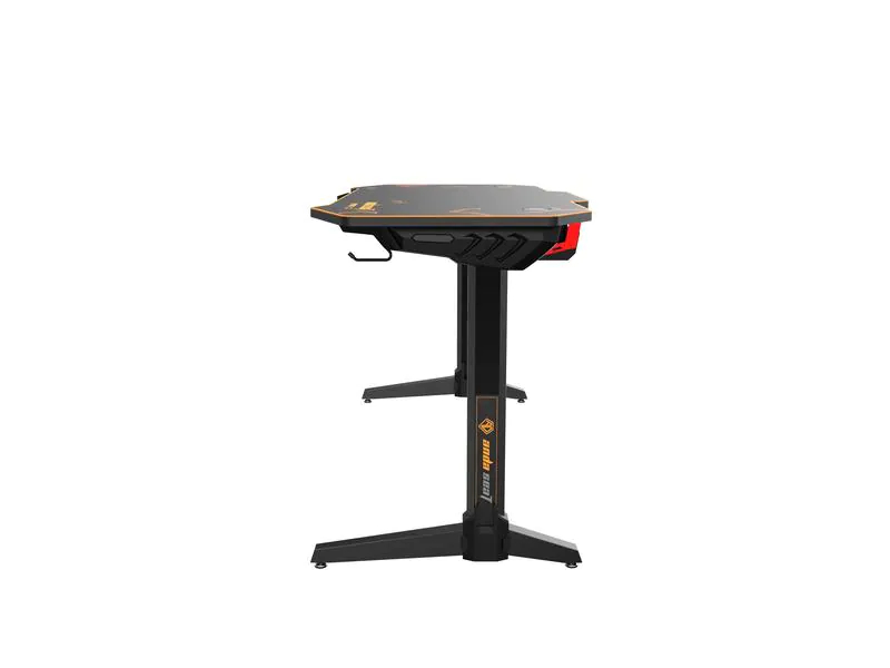 Anda Seat Gaming-Tisch Eagle 2 Schwarz, Lenkradhalterung: Nein, Höhenverstellbar: Nein, Farbe: Schwarz, Material: Holz, Aluminium, Belastbarkeit: 80 kg