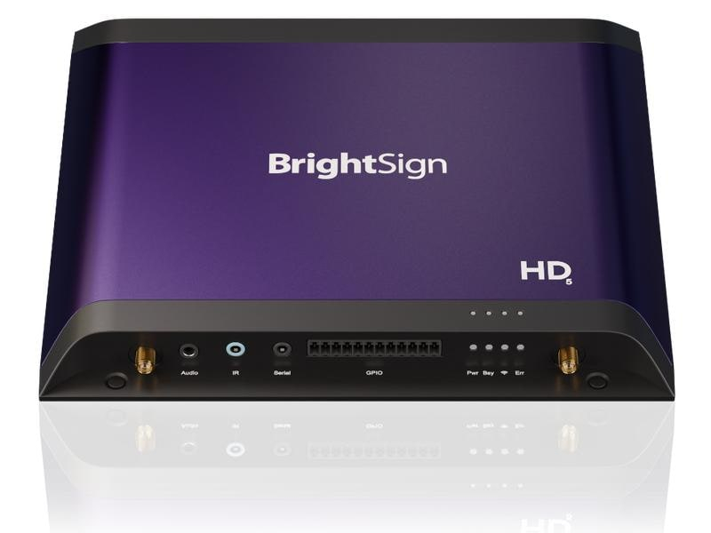 BrightSign Digital Signage Player HD225, Touch Unterstützung: Ja, WLAN: Nein, Schnittstellen: 3.5 mm Klinke, GPIO, HDMI, CMS-Software: Ja, Max. Auflösung: 3840 x 2160 (Ultra HD 4K)