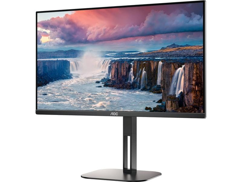 AOC 24V5C/BK 24" IPS Monitor, 75Hz, 1920 x 1080, 4ms, HDMI/Displayport/1x USB-C/4x USB 3.2, speakers, 130mm höhenverstellbar