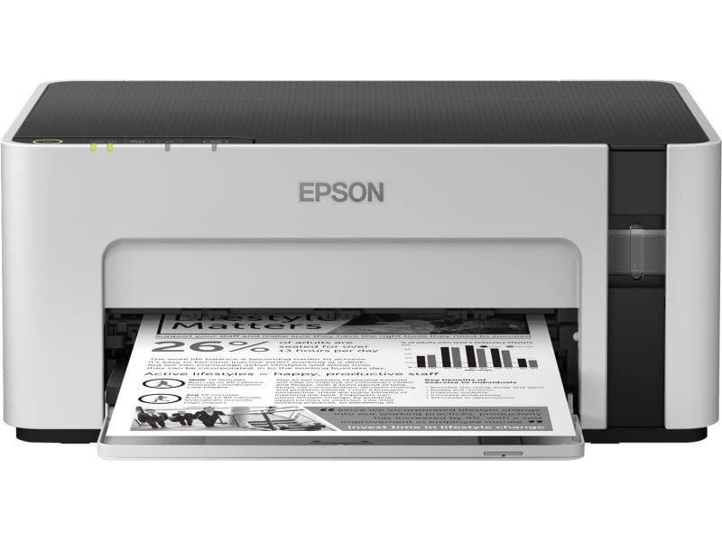 Epson EcoTank ET-M1120, Schwarzweiss Tintenstrahl Drucker, A4, 15 Seiten pro Minute, Drucken, WLAN