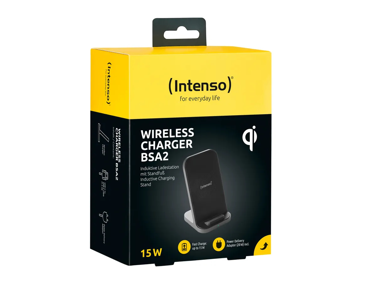 INTENSO Wireless Charging Stand BSA2 7410620 Qi-certified black