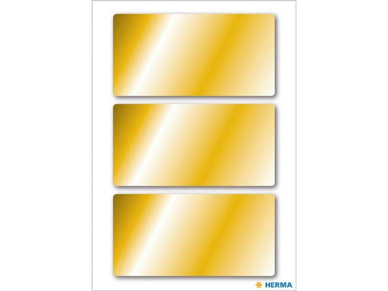 Herma Stickers Weihnachtssticker 3.4 x 6.7 cm 3 Blatt à 3 Sticker, Gold