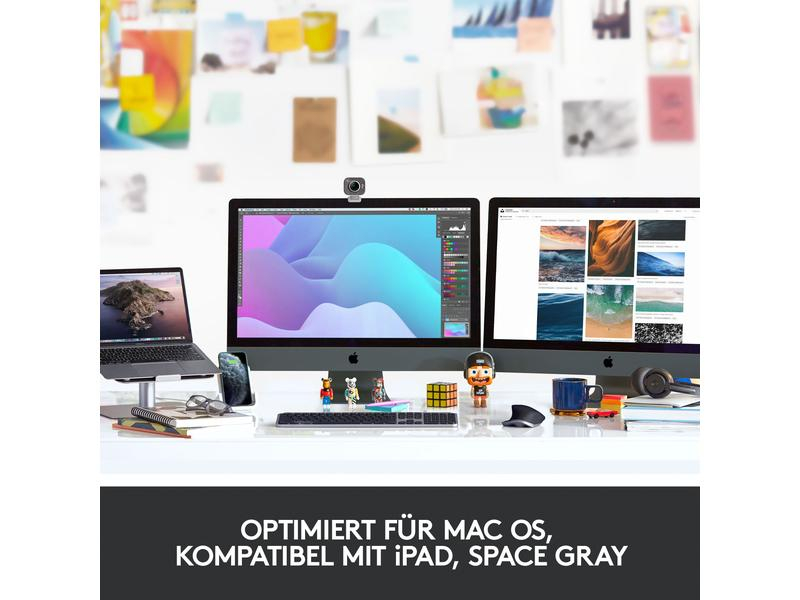 Logitech Maus MX Master 3 for Mac, Maus-Typ: Standard, Maus Features: Seitliches Scrollrad, Scrollrad, Daumentaste, Bedienungsseite: Rechtshänder, Farbe: Graphit, Verbindungsart: Kabellos, Schnittstelle: Bluetooth