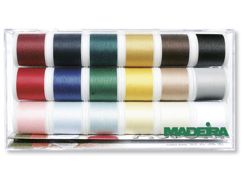 Madeira Näh-, Quilt und Overlockgarn Aerofil Garnbox Mehrfarbig, Farbe: Mehrfarbig, Garn-Art: Nähgarn; Quiltgarn ; Overlockgarn, Set