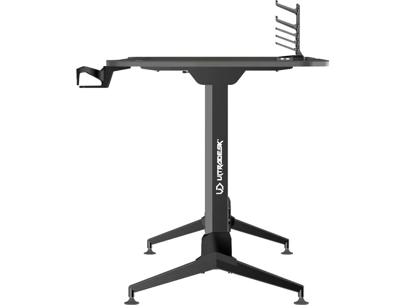 Ultradesk Gaming Tisch Grand Rot, Beleuchtung: Nein, Höhenverstellbar: Ja, Detailfarbe: Rot, Material: Stahl