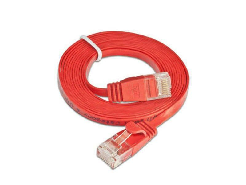 Wirewin Slimpatchkabel Cat 6, UTP, 1.5 m, Rot, Farbe: Rot, Form: Flach, Zusatzfunktionen: Mit Klinkenschutz, Längenaufdruck auf Stecker, Länge: 1.5 m, Anschlüsse LAN: RJ45 - RJ45, Produkttyp: Slimpatchkabel