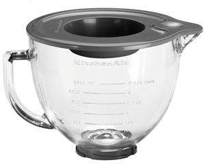 KitchenAid Schüssel 4.8 l Glas, Zubehörtyp: Glasschüssel, Kompatible Küchenmaschinen: KitchenAid Küchenmaschine Artisan KSM150, K45, K90, Material: Glas