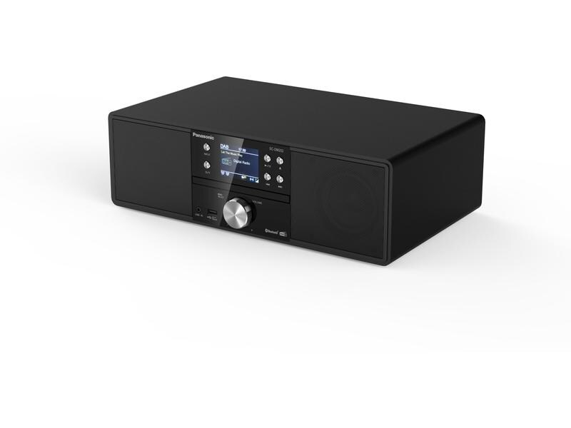 Panasonic Micro-HiFi Anlage SC-DM202 Schwarz, Radio Tuner: FM, DAB+, Detailfarbe: Schwarz, Lautsprecher Kategorie: Integrierte Lautsprecher, Verbindungsmöglichkeiten: USB, 3.5 mm Klinke, Bluetooth, Ausstattung: Farbdisplay, Sleep-Timer, CD-Player, Weckfun