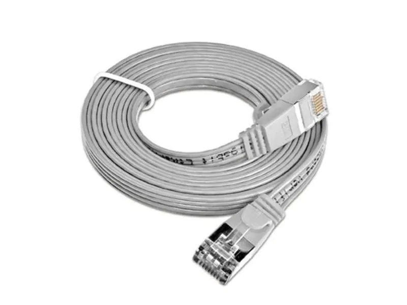 Wirewin Slimpatchkabel Cat 6, STP, 2 m, Grau, Farbe: Grau, Form: Flach, Zusatzfunktionen: Mit Klinkenschutz, Längenaufdruck auf Stecker, Länge: 2 m, Anschlüsse LAN: RJ45 - RJ45, Produkttyp: Slimpatchkabel