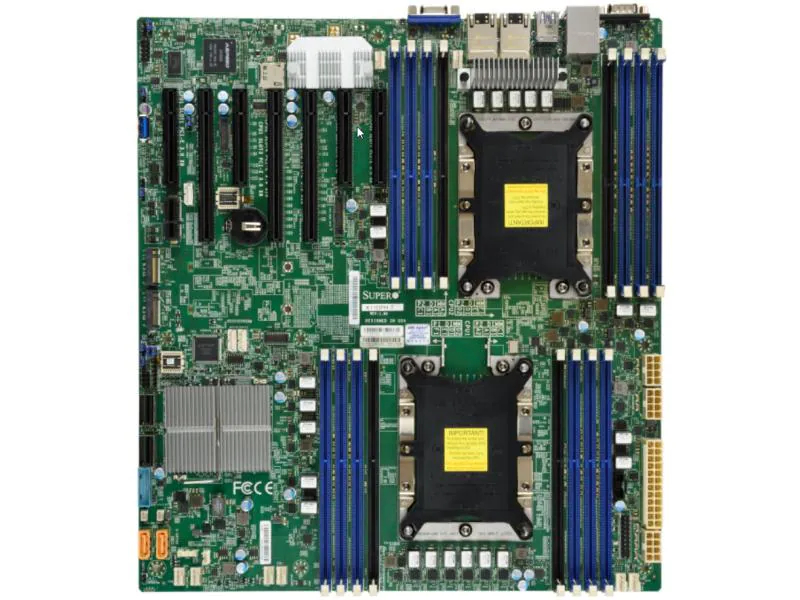 X11DPH-T C624 DDR4 M2 EATX 2xLGA3647/ EATX/ FSB: 2000 MHz/ 16x Bänke max.: 2.0TB DDR4 2133/2400/2666 MHz ECC Registered/ HDD: 10x SATA III/ 4x PCi-E x4/x8/ 3x PCI-E x16/ M.2 PCI-E 3.0 x4/ 2x 10GBase-T/LAN/ IPMI Fernwartung/ RETAIL  XEON