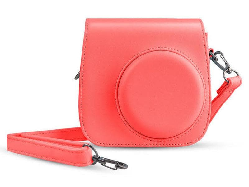 Fujifilm Lederhülle Instax Mini 8 rot Taschenart: Umhängetasche, Tragemöglichkeit: Trageriemen, Farbe: Rot