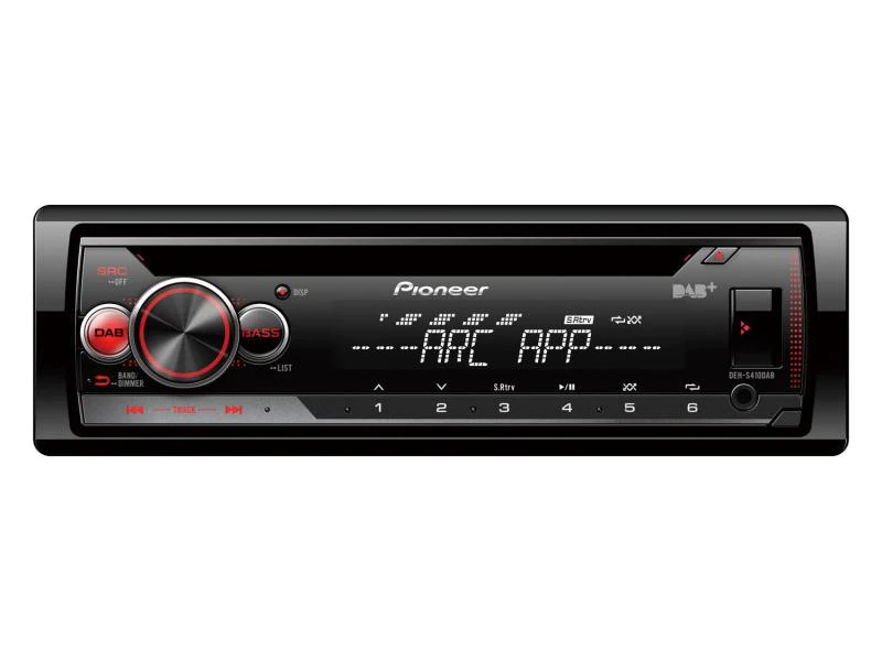 Pioneer Autoradio DEH-S410DAB 1 DIN, Optisches Laufwerk: CD-Player, Verbindungsmöglichkeiten: USB, Radio Tuner: DAB+, Frontanschlüsse: 3.5 mm Klinke; 1x USB 2.0, Autoradio Einbaugrösse: 1 DIN, Smartphone Integration: Für Android Phone; Für iPhone und