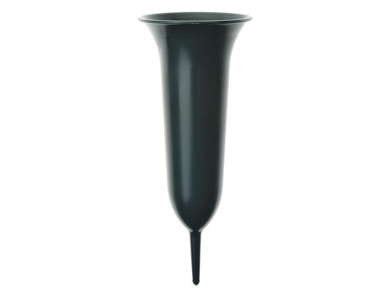 Opiflor Grabvase Trompus, 37 cm Dunkelgrün, Höhe: 37 cm, Material: Kunststoff, Farbe: Dunkelgrün