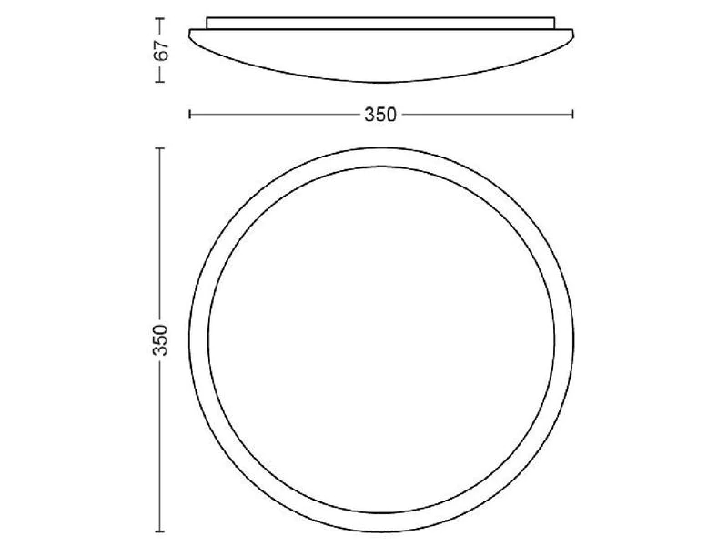 Philips Deckenleuchte Cavanal rund, 1500 lm, 2700 K, Weiss, Leuchten Kategorie: Deckenleuchte, Betriebsart: Netzbetrieb, Lampensockel: LED fest verbaut, Farbtemperatur Kelvin: 2700 K, Dimmbar: dimmbar, Farbwiedergabeindex CRI: 80