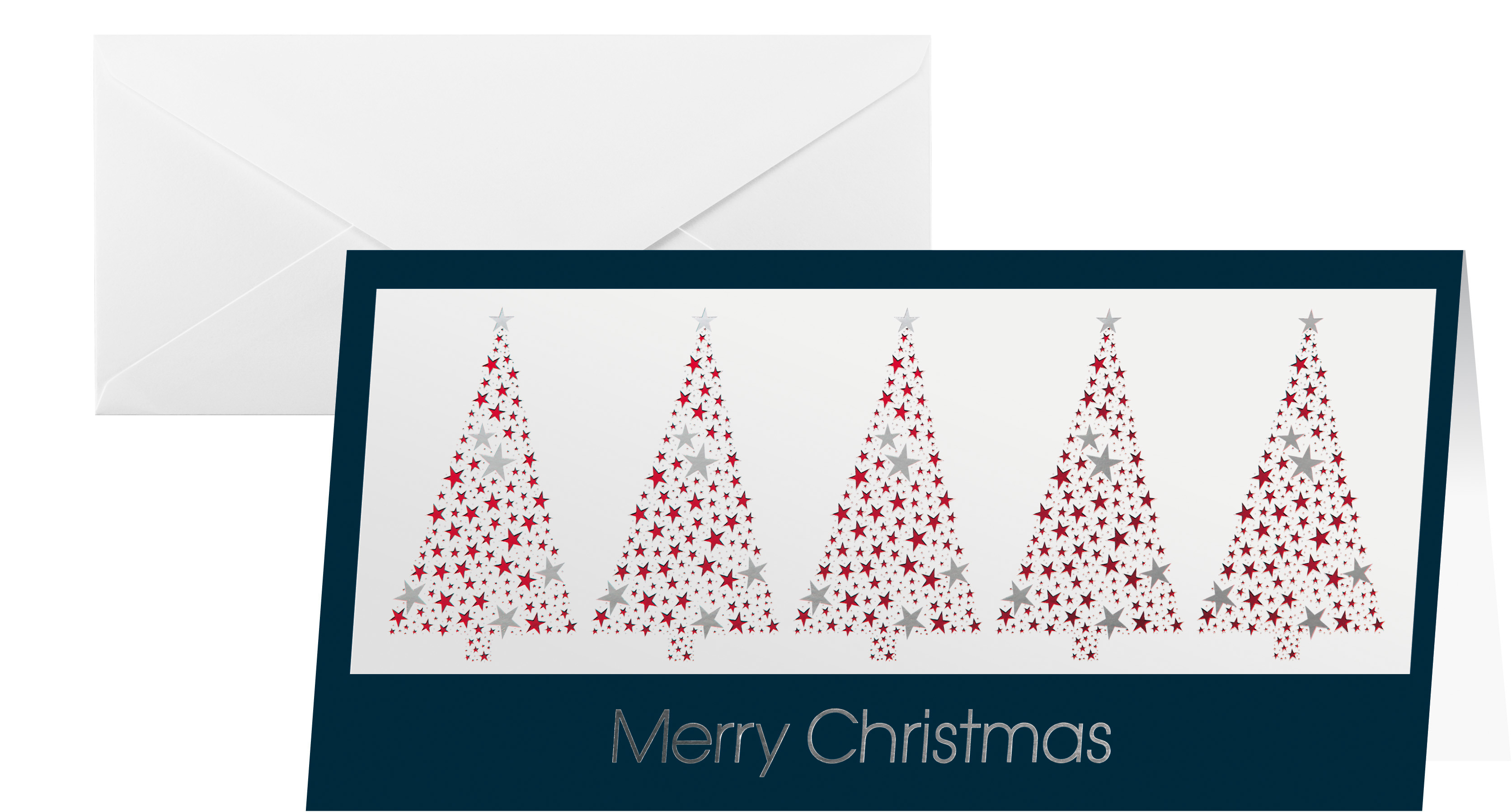 SIGEL Weihnachts-Karten Business A4 DS032 Greetings,2/3 mit Umschlag