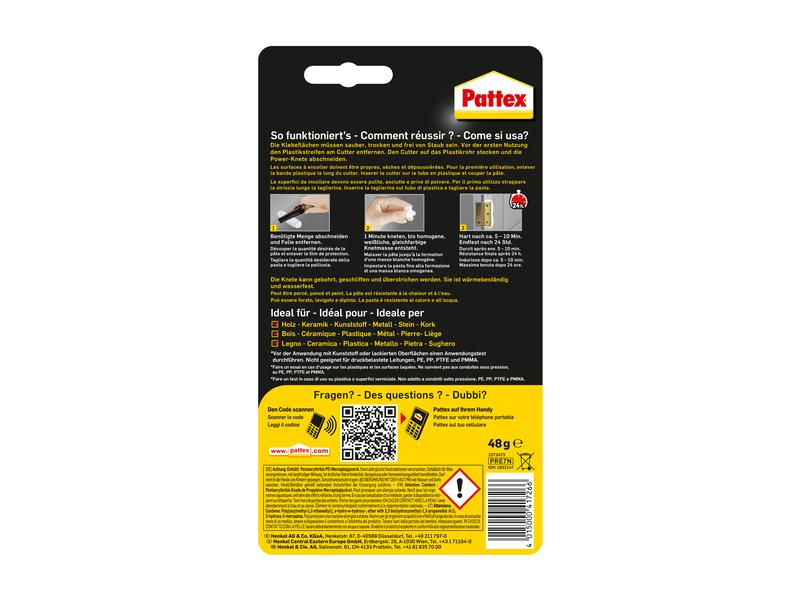 Pattex Klebeknete Repair Express 48 g, Weiss