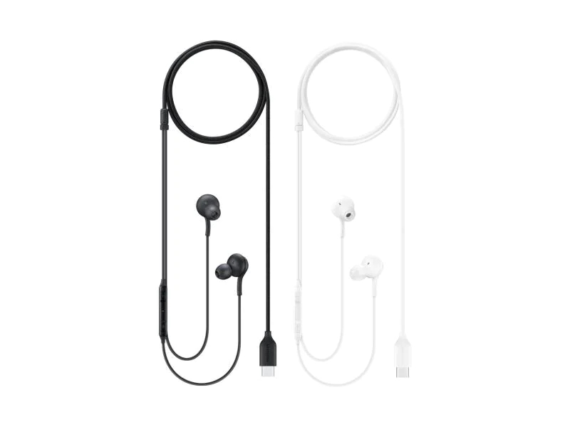 Samsung USB Type-C In-Ear-Kopfhörer EO-IC100, Verbindungsmöglichkeiten: USB Typ-C, Farbe: Schwarz, Impedanz: 32 ?, Kopfhörer Trageform: In-Ear, Kopfhörer Bauform: Halboffen, Einsatzbereich: Lifestyle, Kopfhörer Ausstattung: Inline-Fernbedienung; Anru