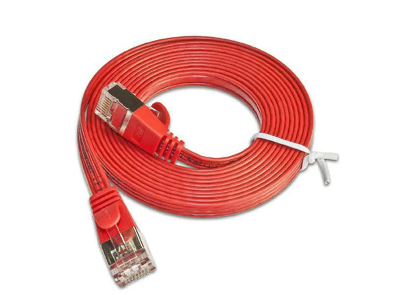 Wirewin Slimpatchkabel Cat 6, STP, 2 m, Rot, Farbe: Rot, Form: Flach, Zusatzfunktionen: Mit Klinkenschutz, Längenaufdruck auf Stecker, Länge: 2 m, Anschlüsse LAN: RJ45 - RJ45, Produkttyp: Slimpatchkabel