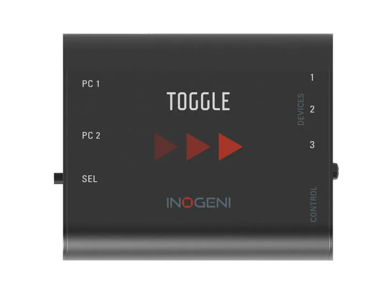 Inogeni Switcher TOGGLE USB 3.0, Stromversorgung: 12 V, Max. Auflösung: Keine, Anzahl Eingänge: 3 ×, Anzahl Ausgänge: 2 ×, Eingänge: USB-A, Ausgänge: USB-B