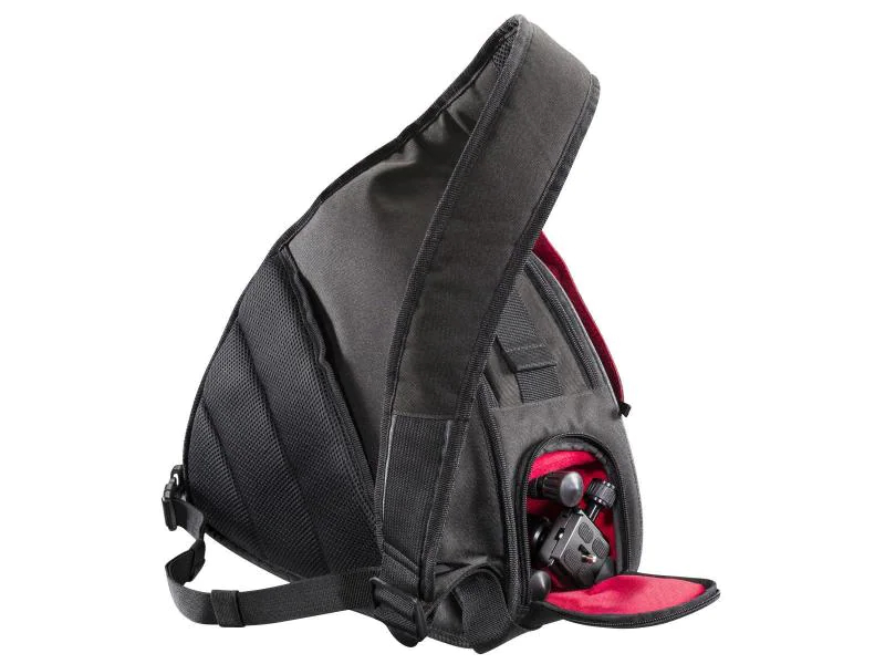 Mantona Fotorucksack Triangel Grau Stativ, Tragemöglichkeit: Schulterriemen, Farbe: Grau, Zusatzfächer: Tablet-Fach; Stativ, Gewicht: 0.6 kg, Rucksack Typ: Kamera Rucksack, Bauform Kamera: DSLR, Anzahl Objektive: 2, Ausstattung: Anpassbare Raumeinteilun