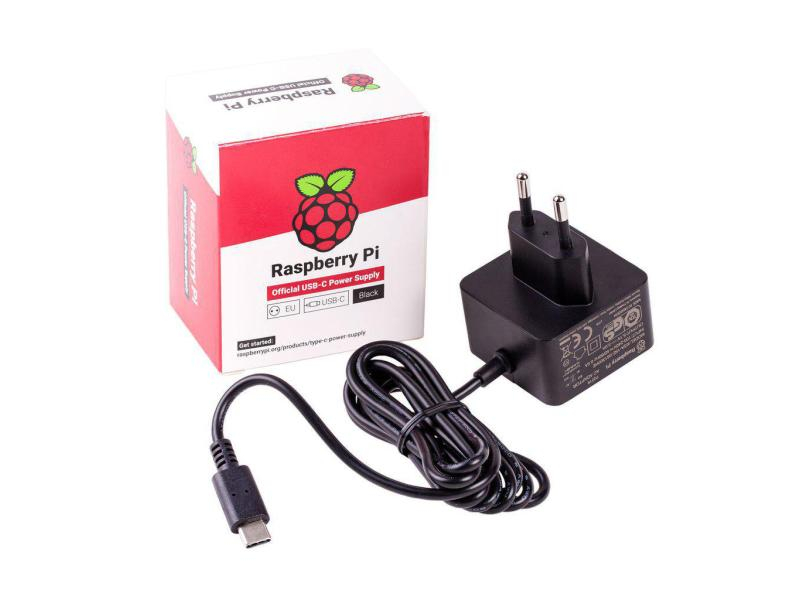 Raspberry Pi Netzteil USB-C Power Supply Schwarz, Zubehörtyp: Netzteil