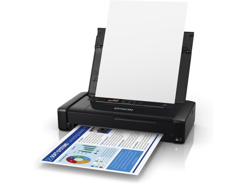 Epson Mobiler Drucker Workforce WF-110W, Farbe Tintenstrahl Drucker, A4, 7 Seiten pro Minute, Drucken, und WLAN