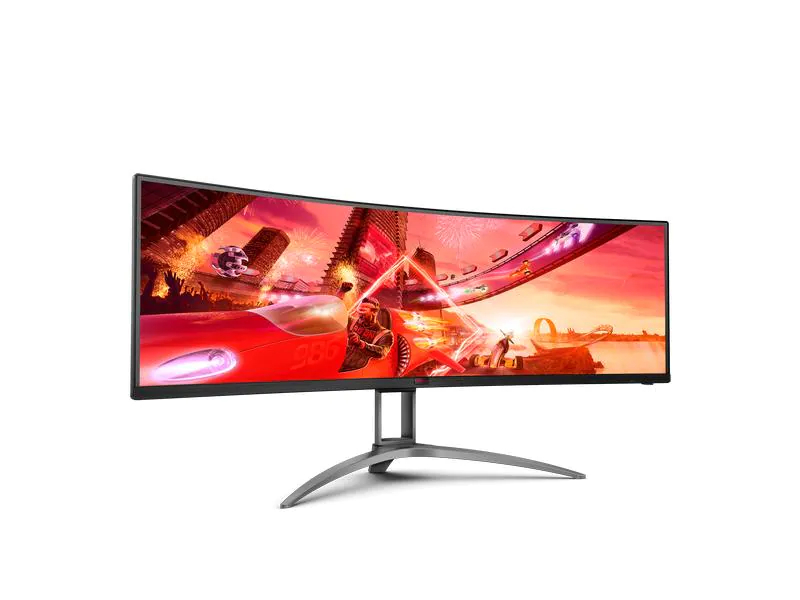 49" VA Curved Gaming Monitor, 5120 x 1440 165Hz, 1x Displayport, 3x HDMI, 3x USB 3.2, USB-C, 4ms, Speakers, 100mm höhenverstellbar