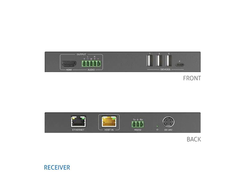 PureTools Presentation Switcher PT-PSW-21KVM Multiformat HDBaseT, Set, Stromversorgung: 12 V, Max. Auflösung: 3840 x 2160 (Ultra HD 4K), Anzahl Eingänge: 2 ×, Anzahl Ausgänge: 2 ×, Eingänge: HDMI, HDBaseT, USB-C, Ausgänge: HDMI, HDBaseT