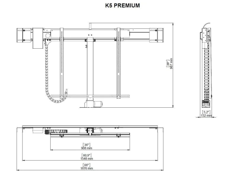 DSS TV-Lift Premium 5 0584 max. 70 kg, Eigenschaften: Höhenverstellbar, Maximale Bildschirmgrösse: 66 ", Maximale Tragkraft: 70 kg, Funktionsweise: Elektronisch