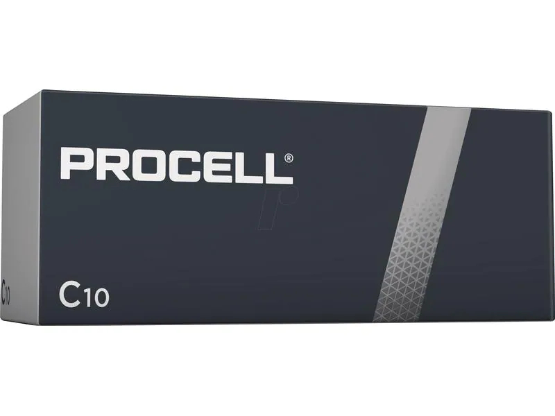 DURACELL Batterie PROCELL 8100mAh PC1400 C, LR14, 1.5V 10 Stück