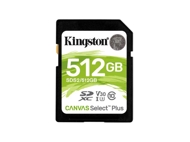 Kingston SDXC-Karte Canvas Select Plus UHS-I 512 GB, Speicherkartentyp: SDXC, Speicherkapazität: 512 GB, Geschwindigkeitsklasse: UHS-I, Lesegeschwindigkeit max.: 100 MB/s, Schreibgeschwindigkeit max.: 85 MB/s, Speicherkartenadapter: Kein Adapter