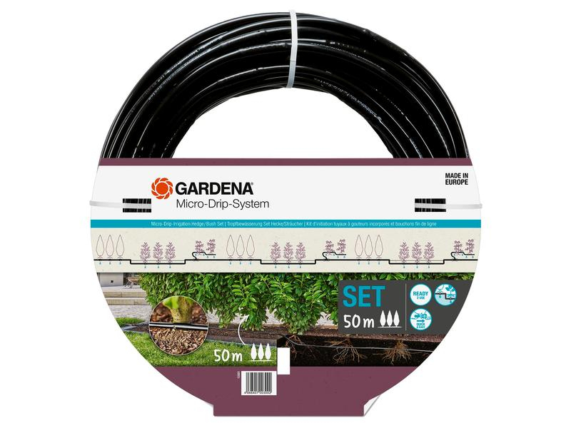Gardena Tropfbewässerung Set 50 m Micro-Drip-System, Bewässerungsart: Komplett-Set, System Teil: Micro-Drip-System, Detailfarbe: Weiss, Türkis