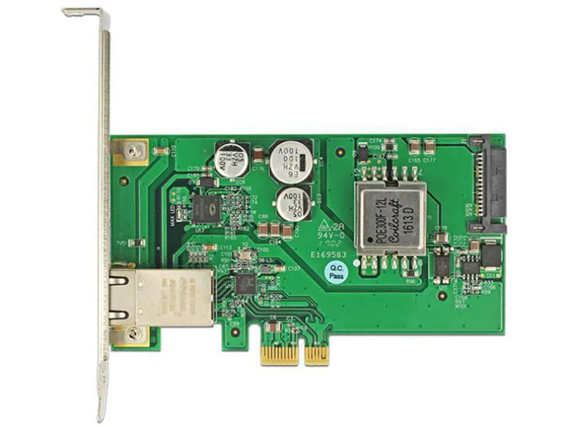 Delock Netzwerkkarte mit PoE+ Unterstützung, Schnittstellen: RJ-45 (1000Mbps), Schnittstellengeschwindigkeit: 1 Gbit/s, Formfaktor: Low-Profile, Full-Height, Anschlussart: RJ-45, Anwendungsbereich: Enterprise, Consumer, Business, Home