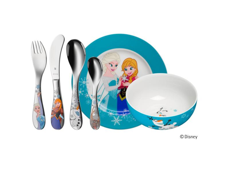 WMF Kindergeschirrset Disney Frozen 6-teilig, Art: Geschirr-Set, Altersempfehlung ab: 3 Jahren, Farbe: Mehrfarbig, Material: Edelstahl, Themenwelt: Disney