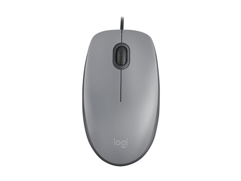 Logitech Maus M110 Silent Grau, Maus-Typ: Standard, Bedienungsseite: Universal, Maus Features: Scrollrad; Silent-Tasten, Farbe: Grau, Verbindungsart: Verkabelt, Schnittstelle: USB