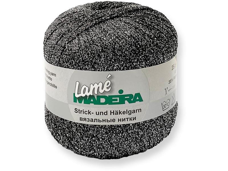 Madeira Häkel- und Strickgarn Lamé 25 g, 175 m, Anthrazit, Detailfarbe: Anthrazit, Garn-Art: Häkel- und Strickgarn, Unterfaden: Nein, Set: Nein