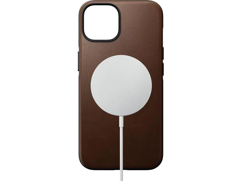 Nomad Back Cover Modern Leather iPhone 14 Braun