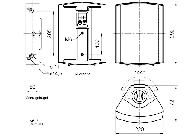 Visaton Installationslautsprecher WB 16 Schwarz, Lautsprecher Kategorie: Passiv, Gehäusematerial: Kunststoff, Eigenschaften: Keine, Bauweise: Installationsbox, Bestückung: Andere