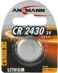 ANSMANN Lithium Knopfzelle "CR2430", 3,0 Volt, 1er-Blister