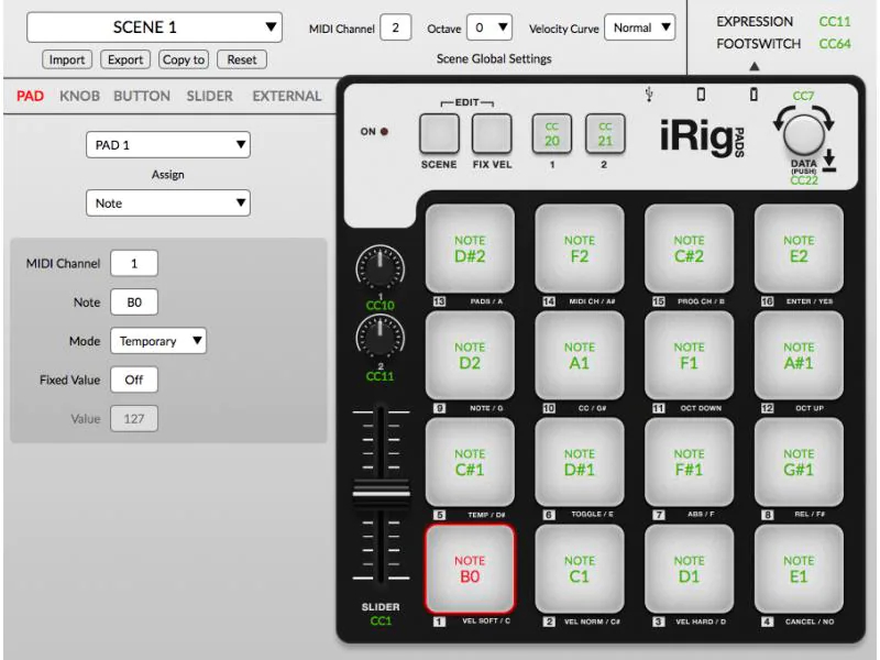 IK Multimedia Controller iRig Pads