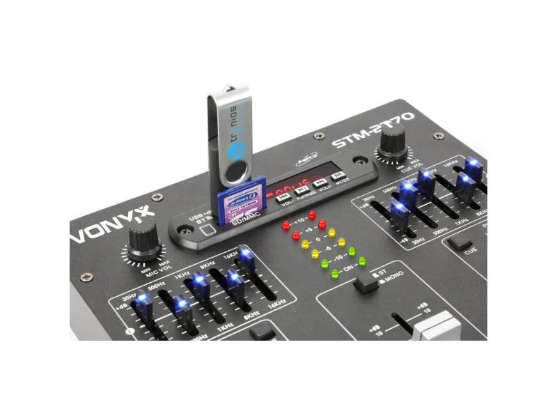 Vonyx DJ-Mixer STM2270, Bauform: Clubmixer, Signalverarbeitung: Analog, Anzahl Kanäle: 4