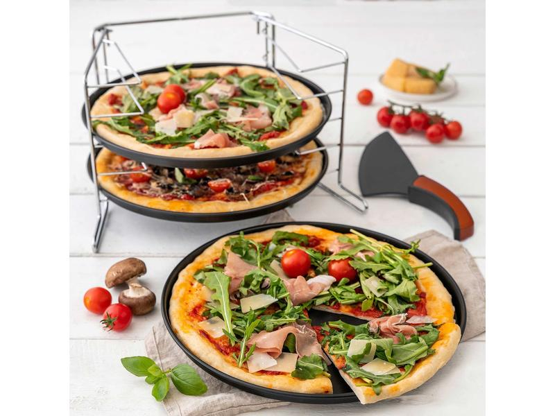 Zenker Pizzablech Special – Countries Ø 29 cm, 4-teilig