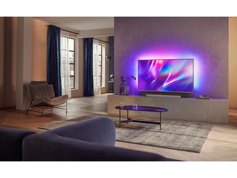 Philips Soundbar TAB8505/10, Verbindungsmöglichkeiten: Toslink, 3,5 mm Klinke, HDMI, Bluetooth, USB, WLAN, Audiokanäle: 2.1, Farbe: Silber, Soundbar Typ: Soundbar mit kabellosem Subwoofer, Ausstattung: Spotify Connect, DTS Play-Fi, Bluetooth, Dolby Atmo